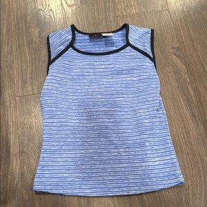 Cascade sport Blue Striped Sleeveless Top size medium 3:31